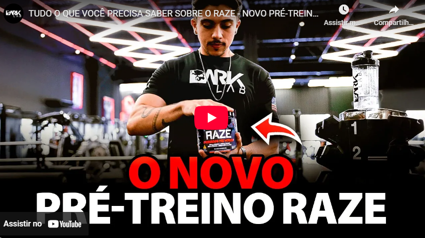 Jota testando o novo pré-treino Raze