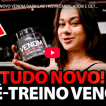 Rafa testando o pré-treino Venom, com sua nova embalagem